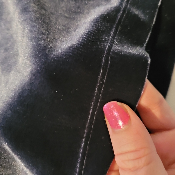 Madewell Velvet Blue Ruffle Sleeve Blouse Size Medium - Picture 2 of 9